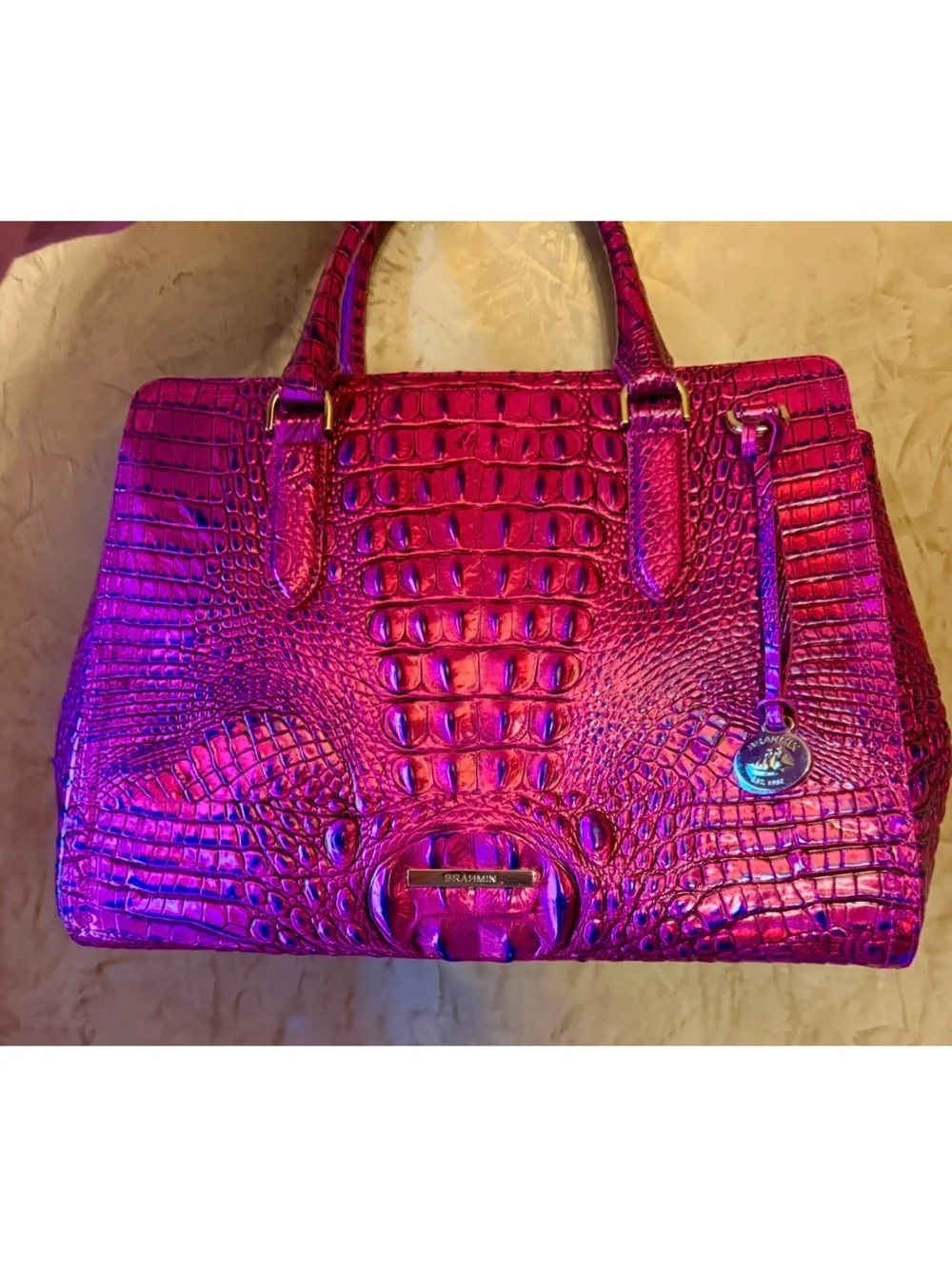 Brahmin Voltage Violet small Finley HTF color - Picture 4 of 6